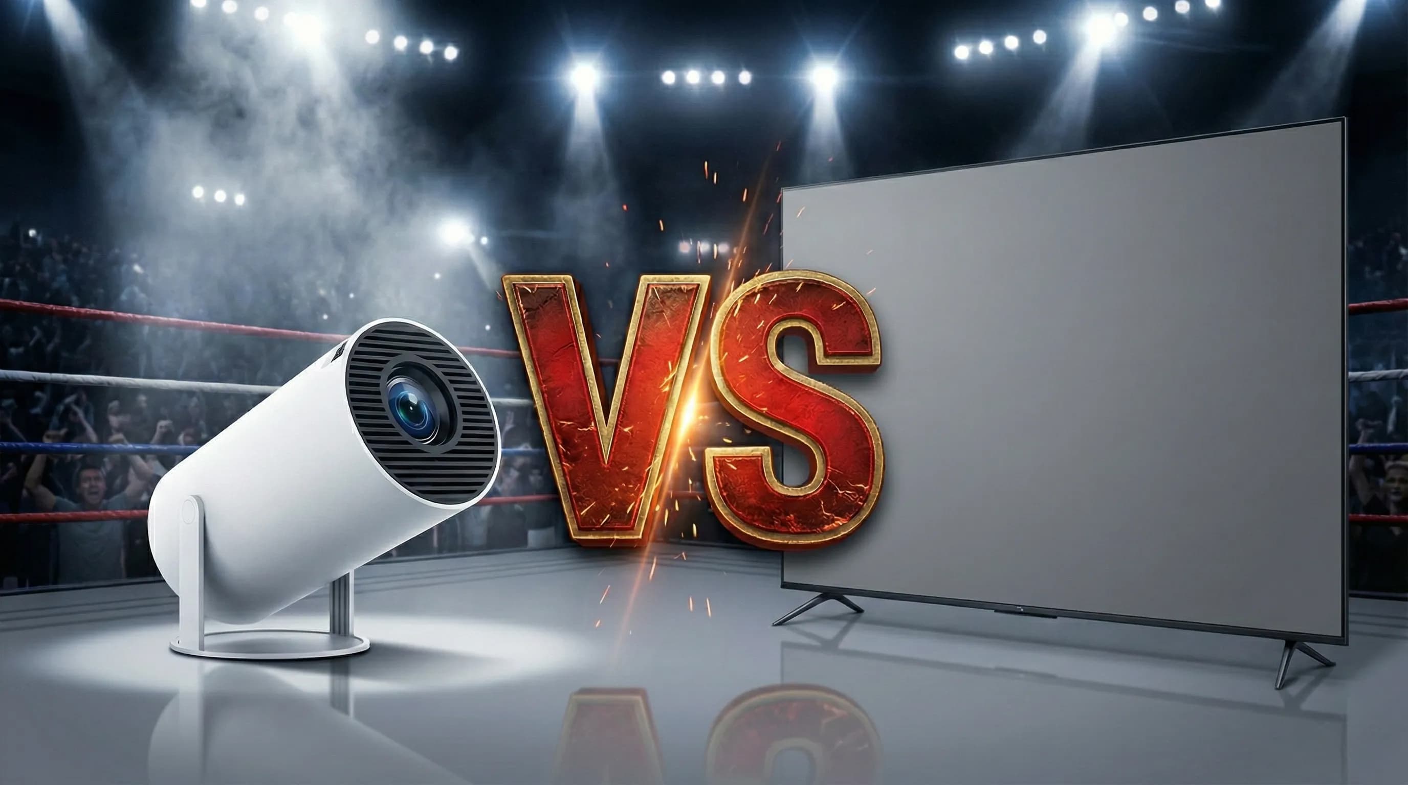 Sammenligning av miniprojektor og TV